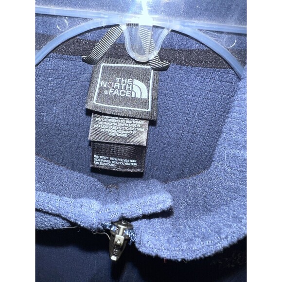 The North Face Jacket Mens S Blue Ribbed Fleece Zip Up 2 Tone Textured gorpcore - Picture 4 of 9